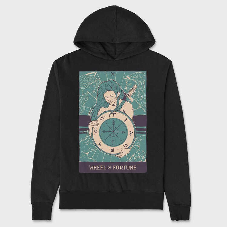 Wheel Of Fortune Tarot, Hanorac Oversize Barbati (Unisex)