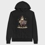 Whimsical Frog Gentleman Musician, Hanorac Oversize Barbati (Unisex)