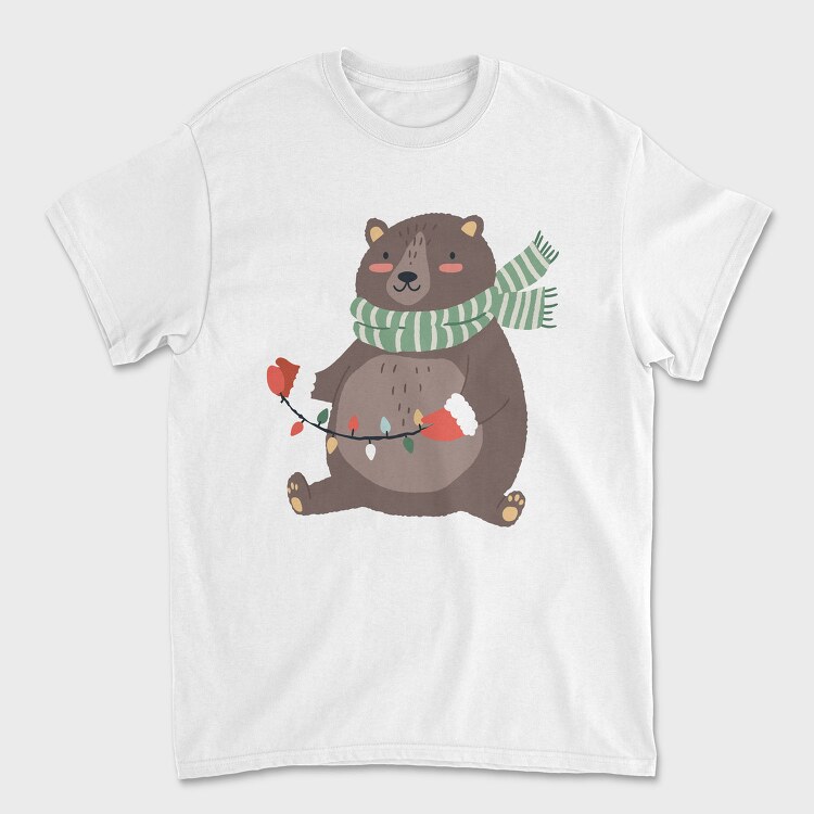 Winter Bear Lights, Tricou Barbati (Unisex)
