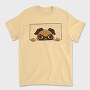 Peeking English Pug, Tricou Barbati (Unisex)