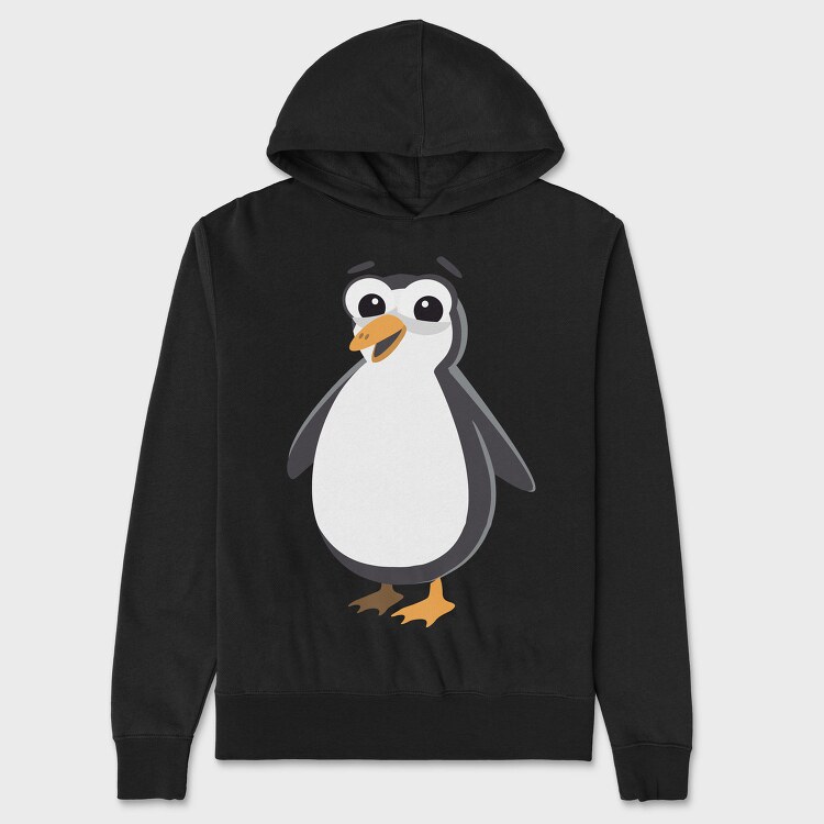 Penguin Smile, Hanorac Oversize Barbati (Unisex)