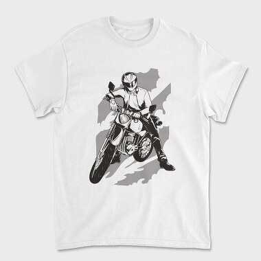 Person With Motorcycle Motorcyclist, Tricou Barbati (Unisex)