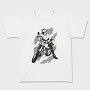 Person With Motorcycle Motorcyclist, Tricou Copii