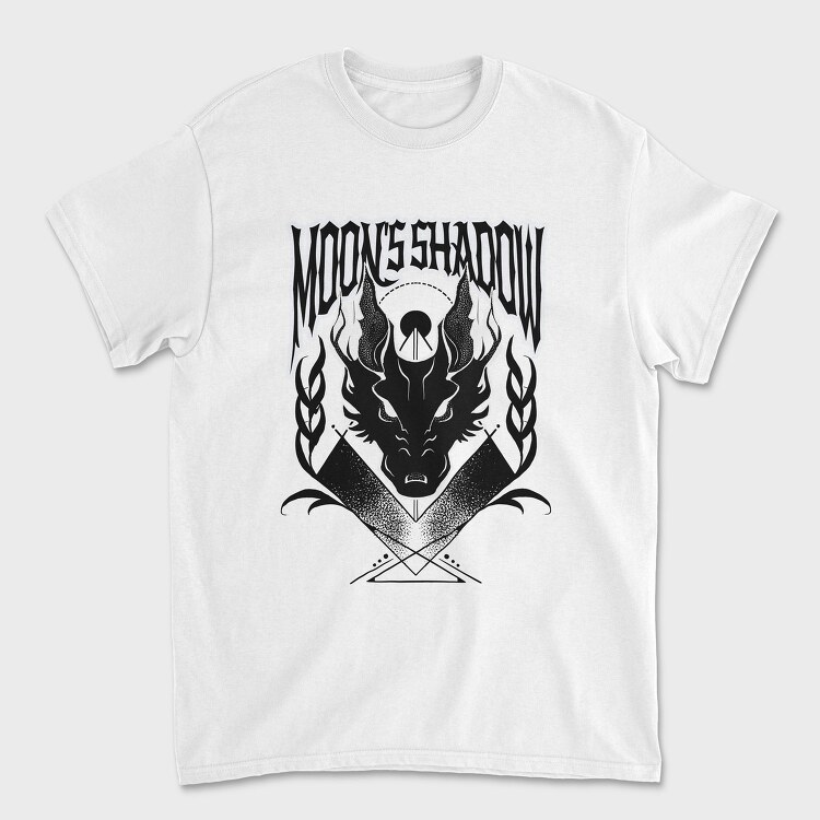 Scary Dragon Shadow Dark Animals Wolf Tote, Tricou Barbati (Unisex)