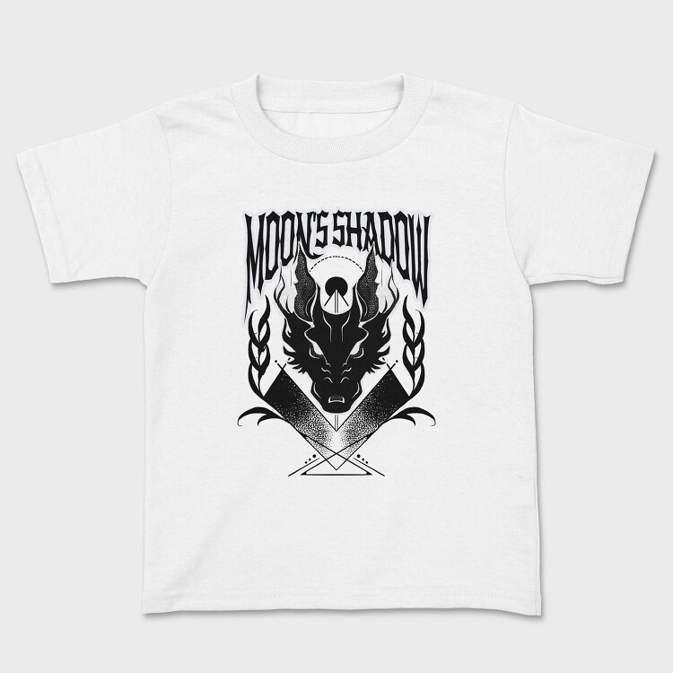 Scary Dragon Shadow Dark Animals Wolf Tote, Tricou Copii