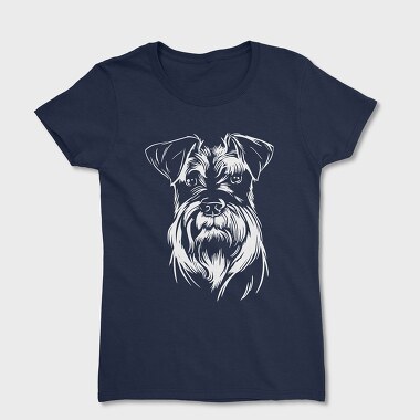 Schnauzer Dog Illustration, Tricou Femei