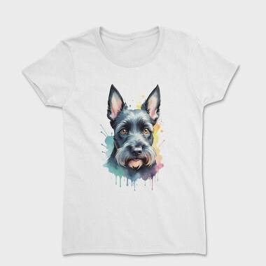 Scottish Terrier Color Splash, Tricou Femei
