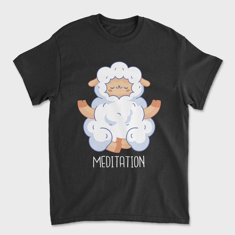Sheep Animal Mahditation Meditation, Tricou Barbati (Unisex)