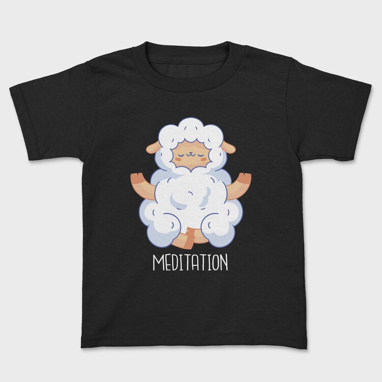 Sheep Animal Mahditation Meditation, Tricou Copii