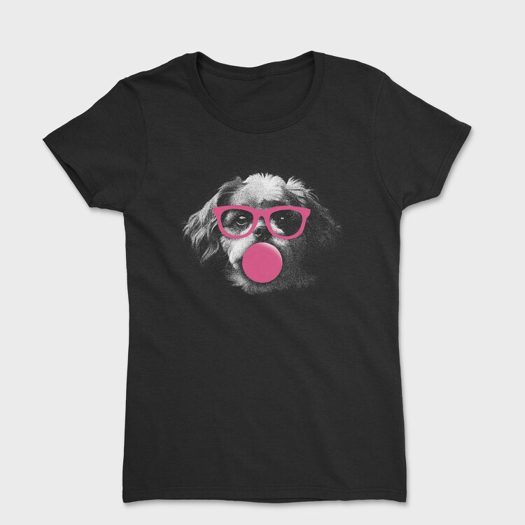 Shih Tzu Dog With Glasses, Tricou Femei