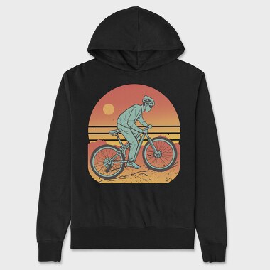Man In Mountain Bike, Hanorac Oversize Barbati (Unisex)