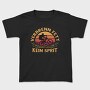 Man On Bicycle Mountain Bike Retro Sunset, Tricou Copii