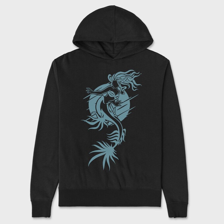 Mermaid Graphic, Hanorac Oversize Barbati (Unisex)