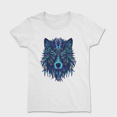 Wolf Illustration Color 001, Tricou Femei