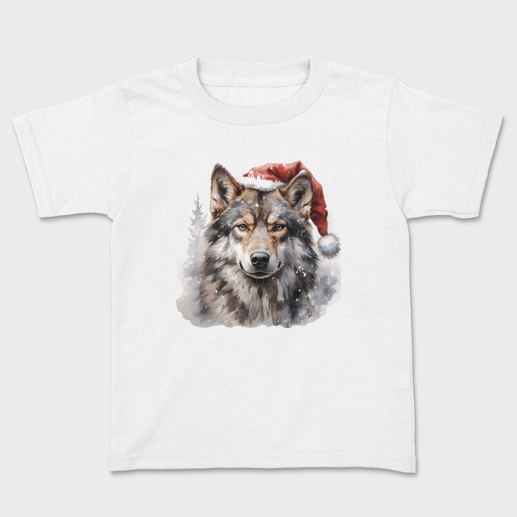 Wolf In Santa Hat Christmas Tote, Tricou Copii