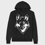 Wolf Wild Animal Head, Hanorac Oversize Barbati (Unisex)