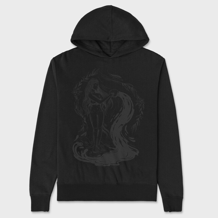 Woman Dark Art Nouveau 03, Hanorac Oversize Barbati (Unisex)