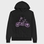 Woman In Motorcycle Biker Girl, Hanorac Oversize Barbati (Unisex)