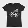 Skeleton Biker Skull Bike Silhouette, Tricou Femei
