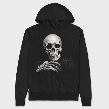 Skeleton Character Thinking, Hanorac Oversize Barbati (Unisex)