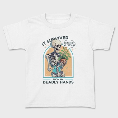 Skeleton Gardener Humor It Survived, Tricou Copii
