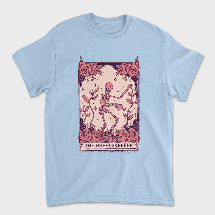 Skeleton Gardener Tarot Card Greenskeeper, Tricou Barbati (Unisex)