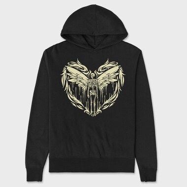 Skeleton Wings Skelleton, Hanorac Oversize Barbati (Unisex)
