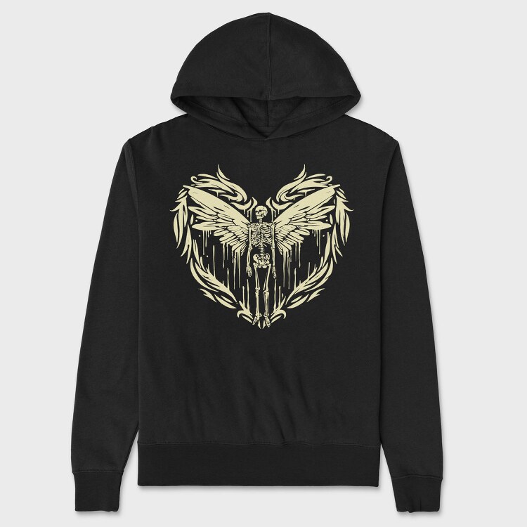 Skeleton Wings Skelleton, Hanorac Oversize Barbati (Unisex)