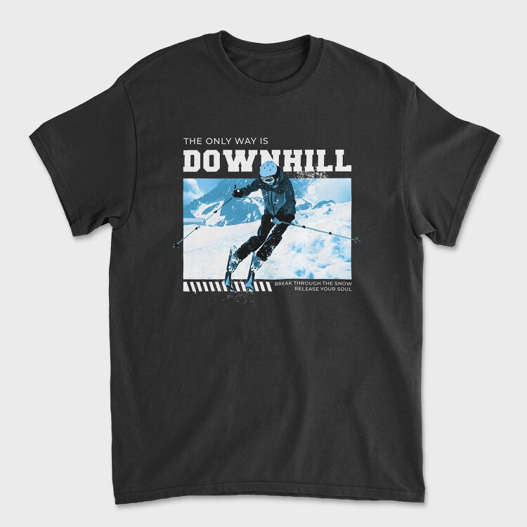 Ski Downhill Tote, Tricou Barbati (Unisex)