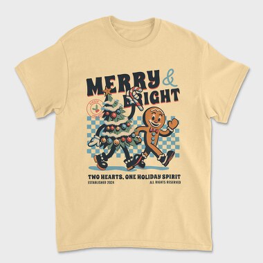 Merry And Bright Christmas, Tricou Barbati (Unisex)
