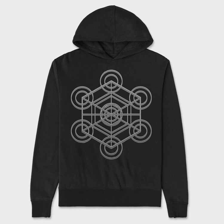 Metatron Cube, Hanorac Oversize Barbati (Unisex)
