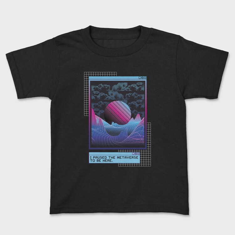 Metaverse Quote Vaporwave, Tricou Copii