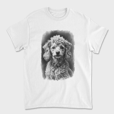 Miniature Poodle Portrait, Tricou Barbati (Unisex)