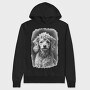 Miniature Poodle Portrait, Hanorac Oversize Barbati (Unisex)