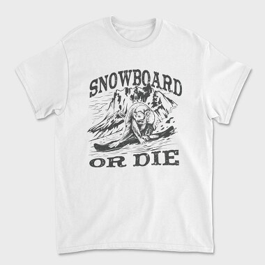 Monkey Snowboarding, Tricou Barbati (Unisex)