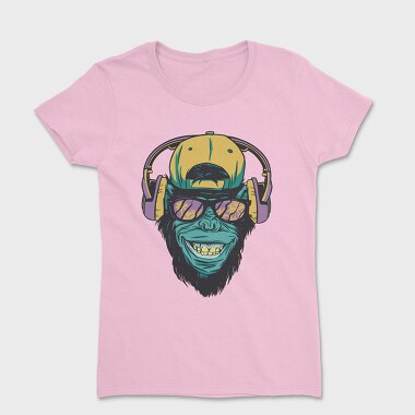 Monkey With Headphones, Tricou Femei