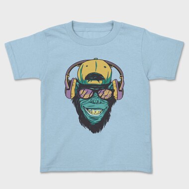 Monkey With Headphones, Tricou Copii