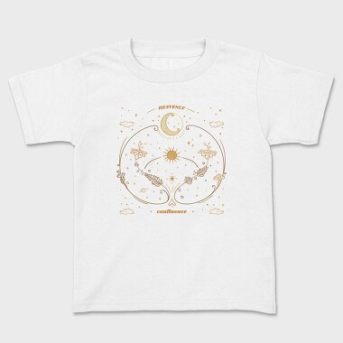 Moon Circle And Wildflowers Stars Sun Planets Tote 10, Tricou Copii