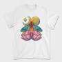 Moth Insect With Lunar Flowers, Tricou Barbati (Unisex)