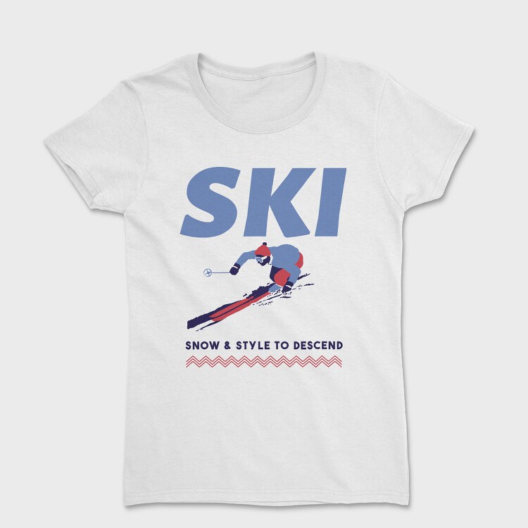 Ski Snow Style Winter, Tricou Femei