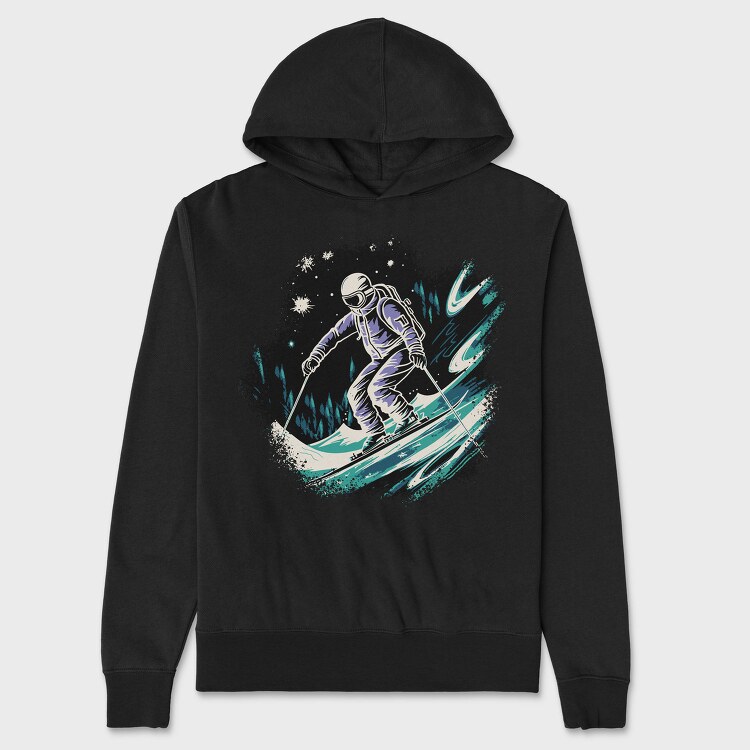 Skiing Snow Sport Night Ski, Hanorac Oversize Barbati (Unisex)