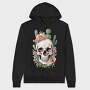 Skull With Cacti And Flowers, Hanorac Oversize Barbati (Unisex)