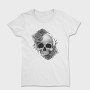Skull With Rose Flowers, Tricou Femei