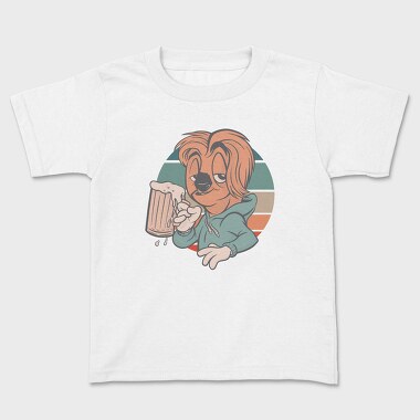 Sloth Animal With Beer Cartoon, Tricou Copii