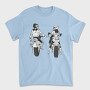 Motorcycle Couple Holding Hands Biker, Tricou Barbati (Unisex)