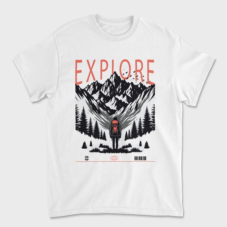 Mountain Explorer Explore, Tricou Barbati (Unisex)