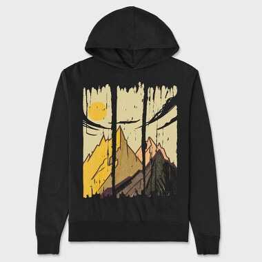 Mountain Landscape Strokes, Hanorac Oversize Barbati (Unisex)