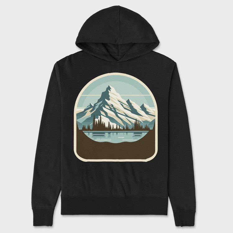 Mountain Landscape, Hanorac Oversize Barbati (Unisex)