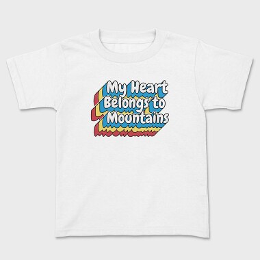 Mountain Lover Lettering, Tricou Copii
