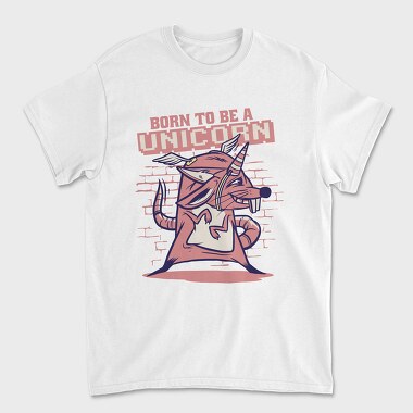 Mouse With Unicorn Horn And Wings, Tricou Barbati (Unisex)